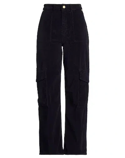 Ganni Casual Corduroy Cargo Pants In Black