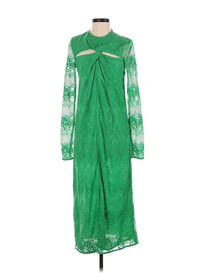Pre-owned Ganni Casual Dress In Green