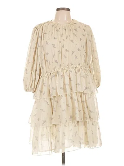 Pre-owned Ganni Casual Dress In Ivory