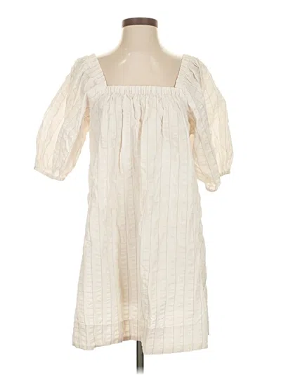 Pre-owned Ganni Casual Dress In Ivory