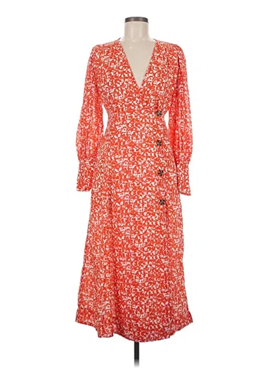 Pre-owned Ganni Casual Dress In Orange