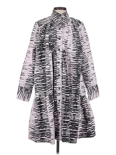 Pre-owned Ganni Casual Dress In Silver