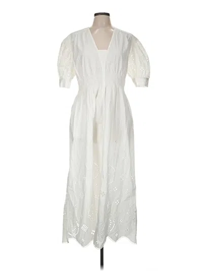 Pre-owned Ganni Casual Dress In White