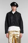 Ganni Casual Jacket In Black Polyester In Black
