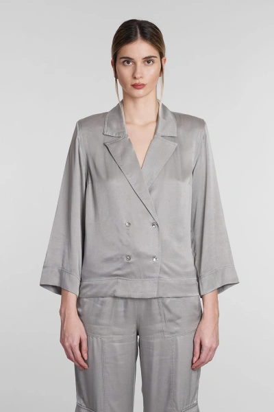 Ganni Casual Jacket In Grey Viscose
