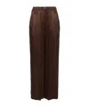 Ganni Washed Satin High Waist Flared Leg Pants