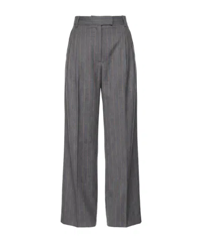 Ganni Casual Trousers In Gray