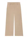 Ganni Cropped Wide-leg Trouser In Silver