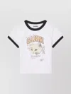 Ganni Women White Crewneck T-shirt With Maxi Logo On The Front In Cotton Jersey Woman In White