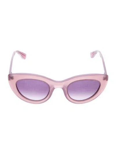 Pre-owned Ganni Cat-eye Gradient Sunglasses In Pink