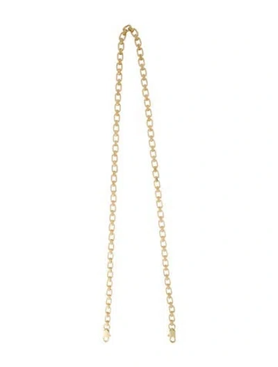 Pre-owned Ganni Chain-link Clasp Closure Bag Strap In Gold