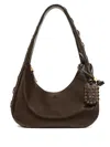 Ganni Charm-detail Shoulder Bag In Brown