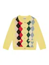 Ganni Knitwear Cardigan With Argyle Pattern And Pockets