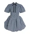 Ganni Seersucker Check Mini Dress