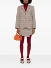 Ganni Checked Blazer In Neutrals