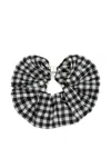 Ganni Checked Scrunch In Black