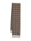 Ganni Checked Wool Scarf In Multi