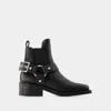 Ganni Low Cut Chelsea Boot With Block Heel In Black