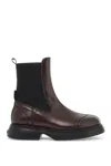 Ganni Chelsea Everyday Mid Ankle Boots In Chocolate Fondant (purple)