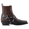 Ganni Chelsea Western Boots In Black