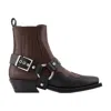 Ganni Chelsea Western Boots In Black