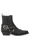 Ganni Western Chelsea Ankle Boots In Black