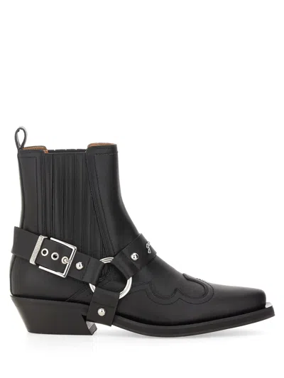 GANNI CHELSEA WESTERN FITTED BOOT