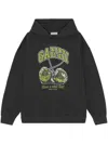 Ganni Women Cherries Organic Cotton Hoodie In Black