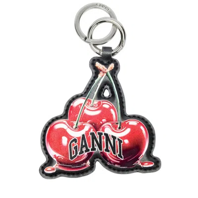 Ganni Cherry Keyring In Multi