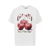 Ganni Basic Jersey Cherry Relaxed T-shirt In White