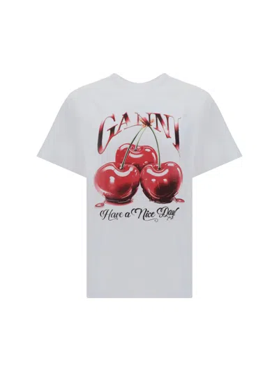 GANNI CHERRY RELAXED T-SHIRT