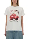 Ganni Basic Jersey Cherry Relaxed T-shirt