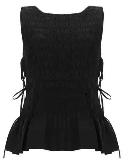 Ganni Chic Women's Mini Top For Ss26 In Black