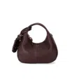 Ganni Chicory Coffee Mini Hobo Bag In Brown