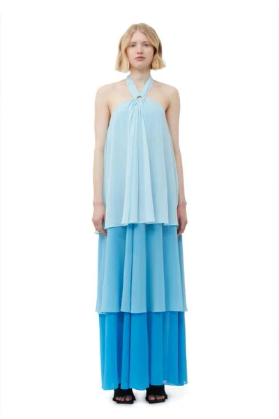 Ganni Chiffon Layer Maxi Dress