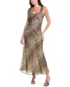 Ganni Leopard-print Georgette Maxi Dress In Animal Print
