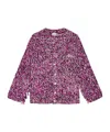 Ganni Hand Knitted Wool Cardigan In Pink