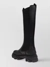 Ganni Chunky Lug Sole Knee-high Leather Boots