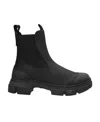 Ganni City Recycled Rubber Ankle Boots Black In Black
