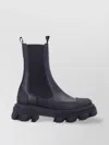 Ganni 55mm Leather Boots With Ankle Height