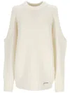 GANNI GANNI CHUNKY SWEATER WITH OPEN SHOULDERS