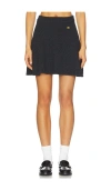 Ganni Chunky Wool Mix Mini Skirt In Black