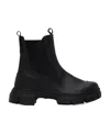Ganni City Recycled Rubber Ankle Boots Black In Black