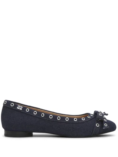 GANNI GANNI CLASSIC BALLERINA BLUE SHOES