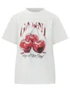 Ganni Classic Basic T-shirt In White