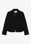 Ganni Crepe Jacket With Back Seam Detailing