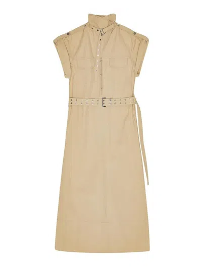 GANNI VESTIDO LARGO - BEIS