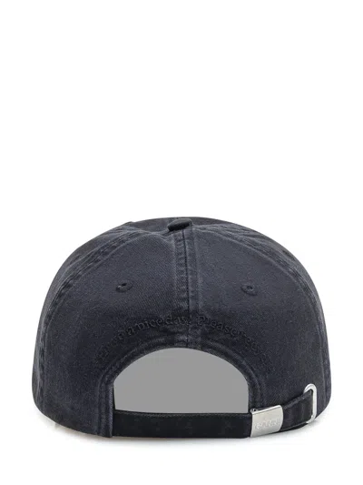 Ganni Classic Visor Hat In Black