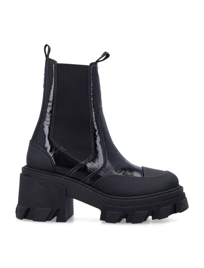 GANNI GANNI CLEATED HEELED MID CHELSEA BOOTS