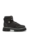 Ganni Cleated Lace Up Hiking Boots In Multi